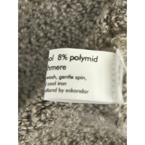 Eskandar Cardigan Sweater‎ Women One Size Brown Oversized Merino Wool Cashmere - Picture 5 of 16